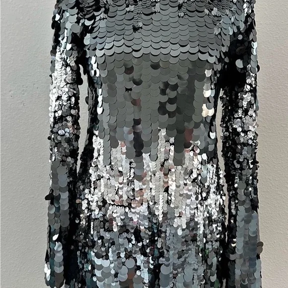 H&M Silver Sequin Mini Dress - Picture 6 of 7